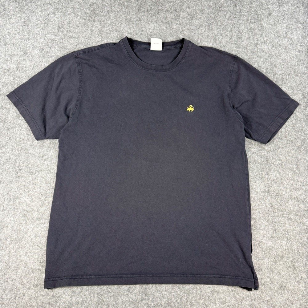Brooks Brothers T-Shirt Mens Large Dark Navy/Black Cotton Golden Fleece Logo Tee